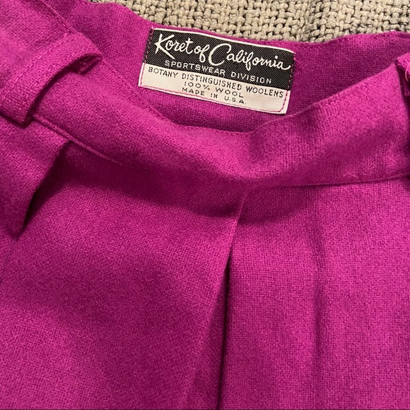 VTG Koret Wool Magenta Mini Skirt-25”W - Picture 2 of 7